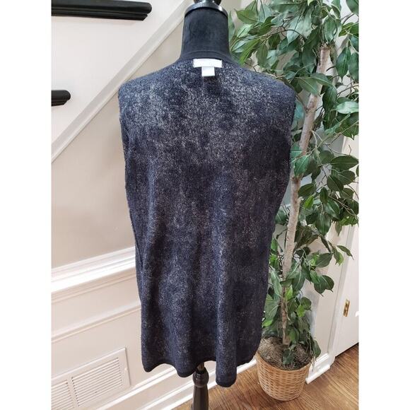 Palette Women Black Floral Nylon Open Front Long Sleeve Cardigan Sweater Size XL - Picture 7 of 11